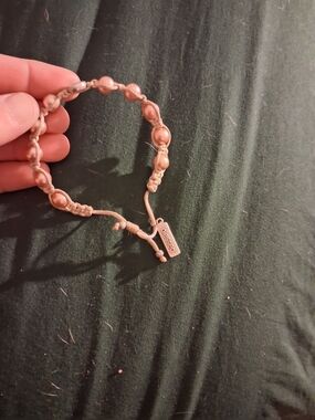 Boss Rose Gold-Tone Beaded Adjustable Bracelet